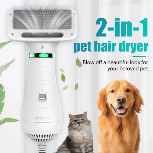 D - V9 | 2 In 1 Pet Hair Dryer Brush